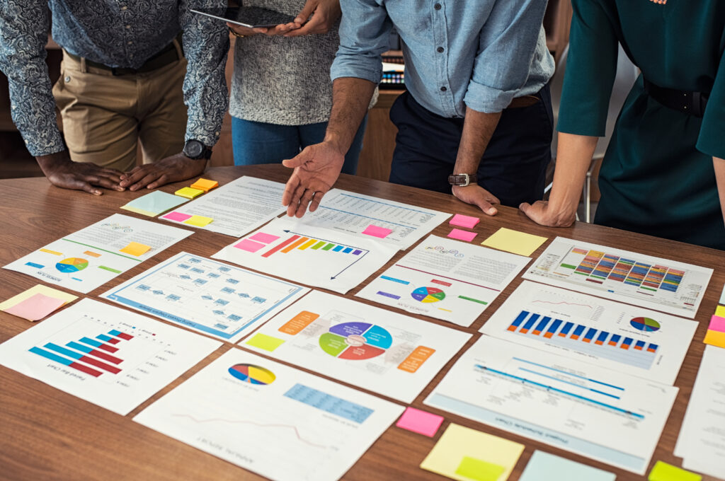 A field team looking at marketing campaign management metrics